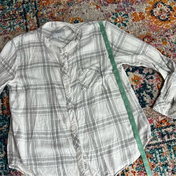Rails Allison Silver Plaid Shirt‎ Size Large - Picture 15 of 16